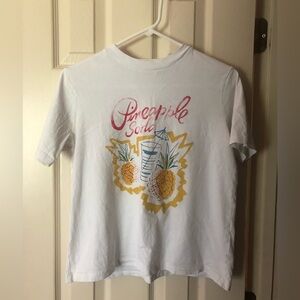 H&M pineapple soda white graphic tee